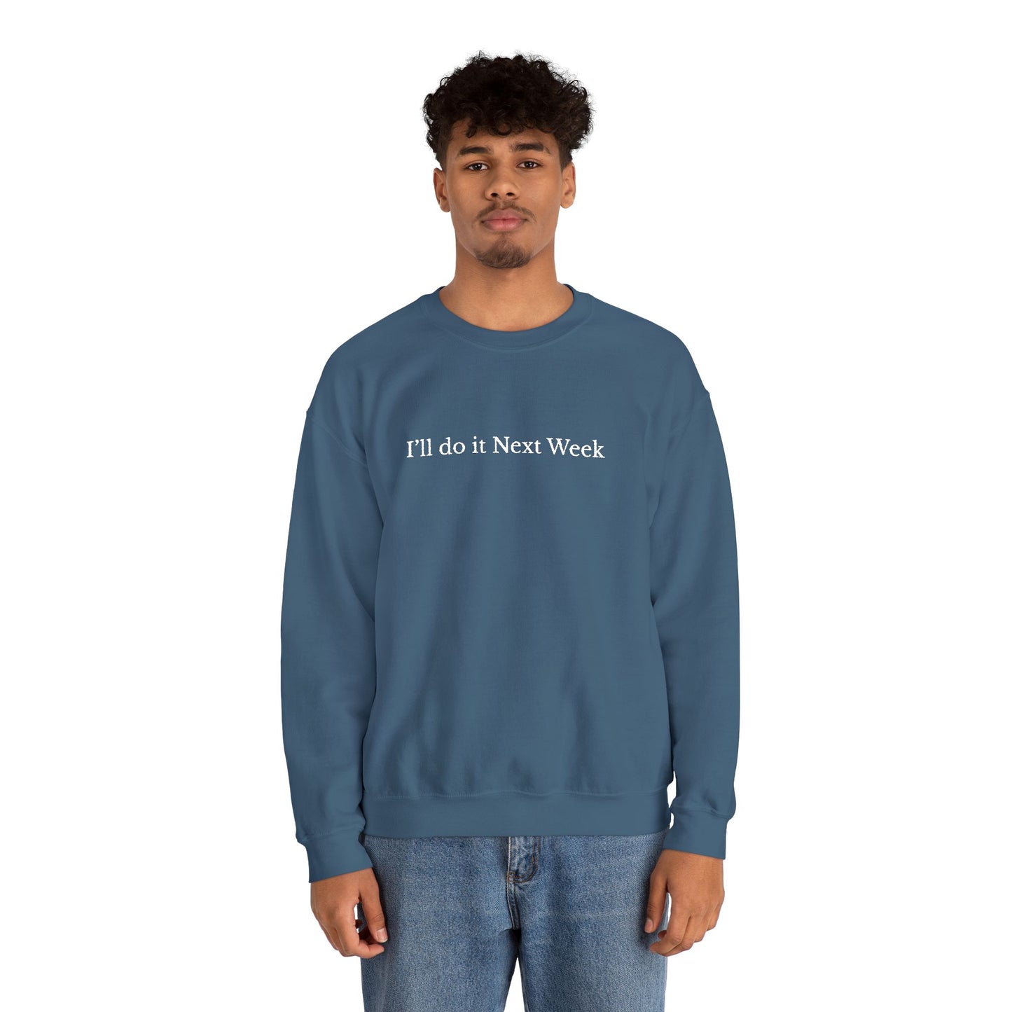 'I’ll Do It Next Week'  Sweatshirt — Embroidered Crewneck