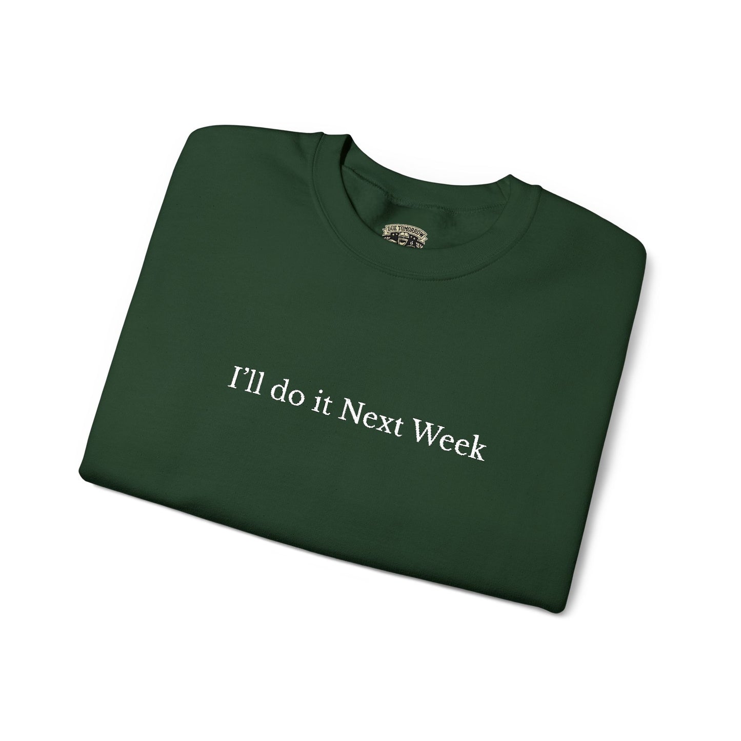 'I’ll Do It Next Week'  Sweatshirt — Embroidered Crewneck