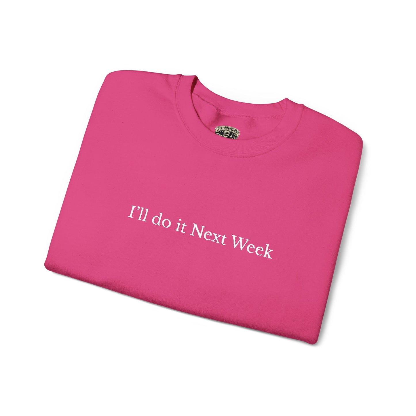 'I’ll Do It Next Week'  Sweatshirt — Embroidered Crewneck
